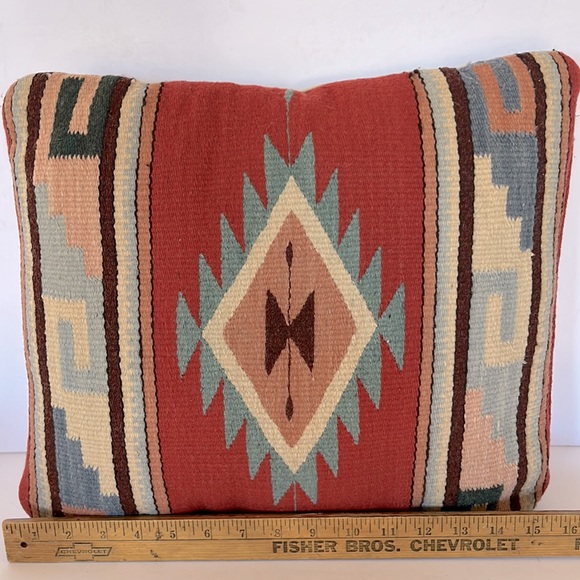 Vintage Navajo Wool Woven Pillow - Picture 3 of 9